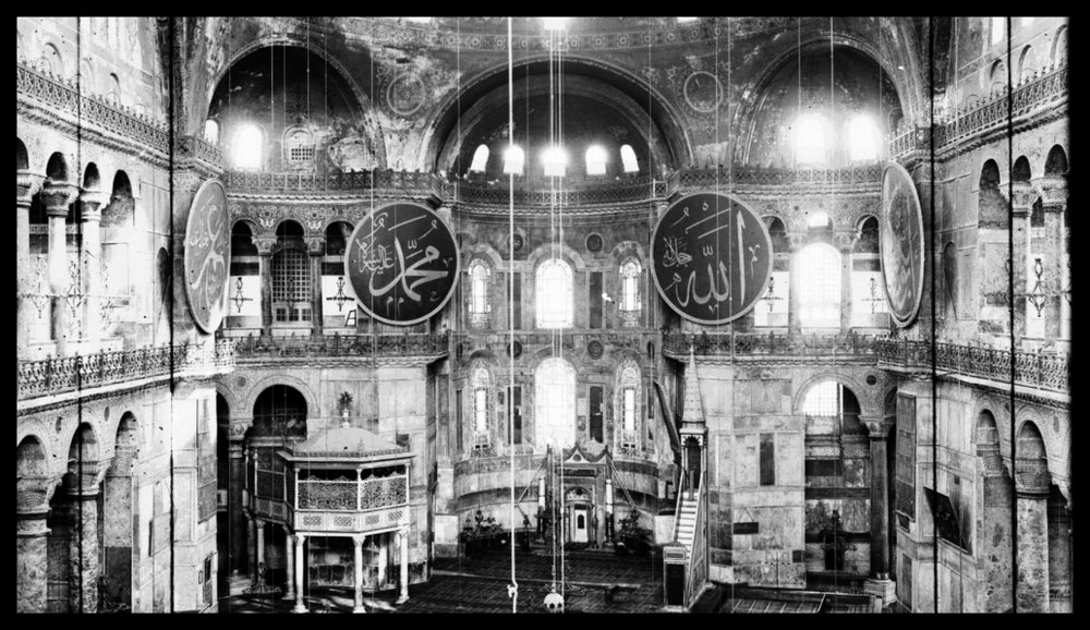 Interior of St. Sophia, Istanbul, Turkey, 1914 Hagia sophia